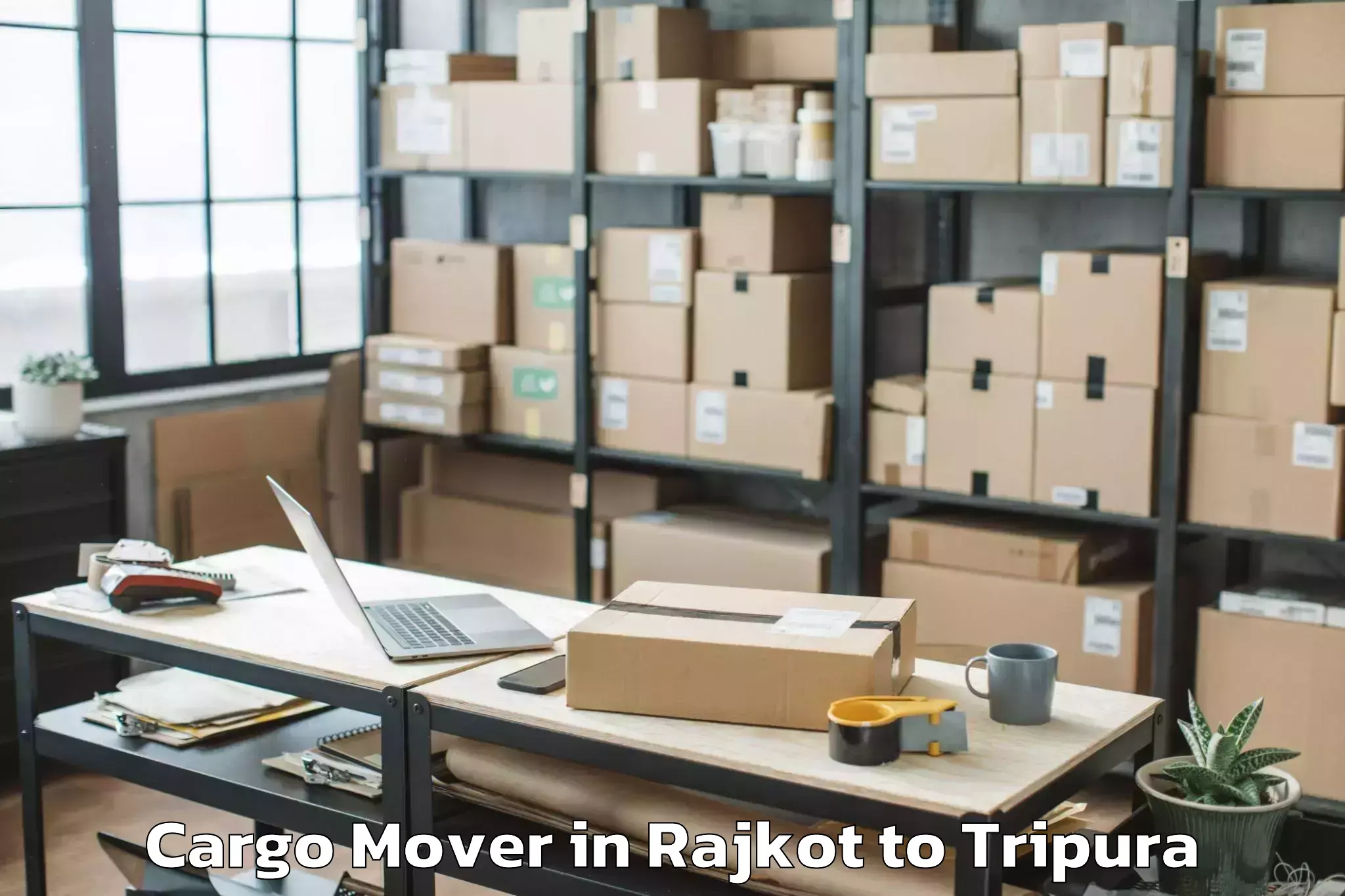 Reliable Rajkot to Gournagar Cargo Mover